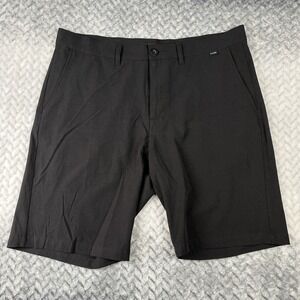 Travis Mathew Tech Chino Shorts Mens 36(38") Black Zip Fly Golf Bermuda